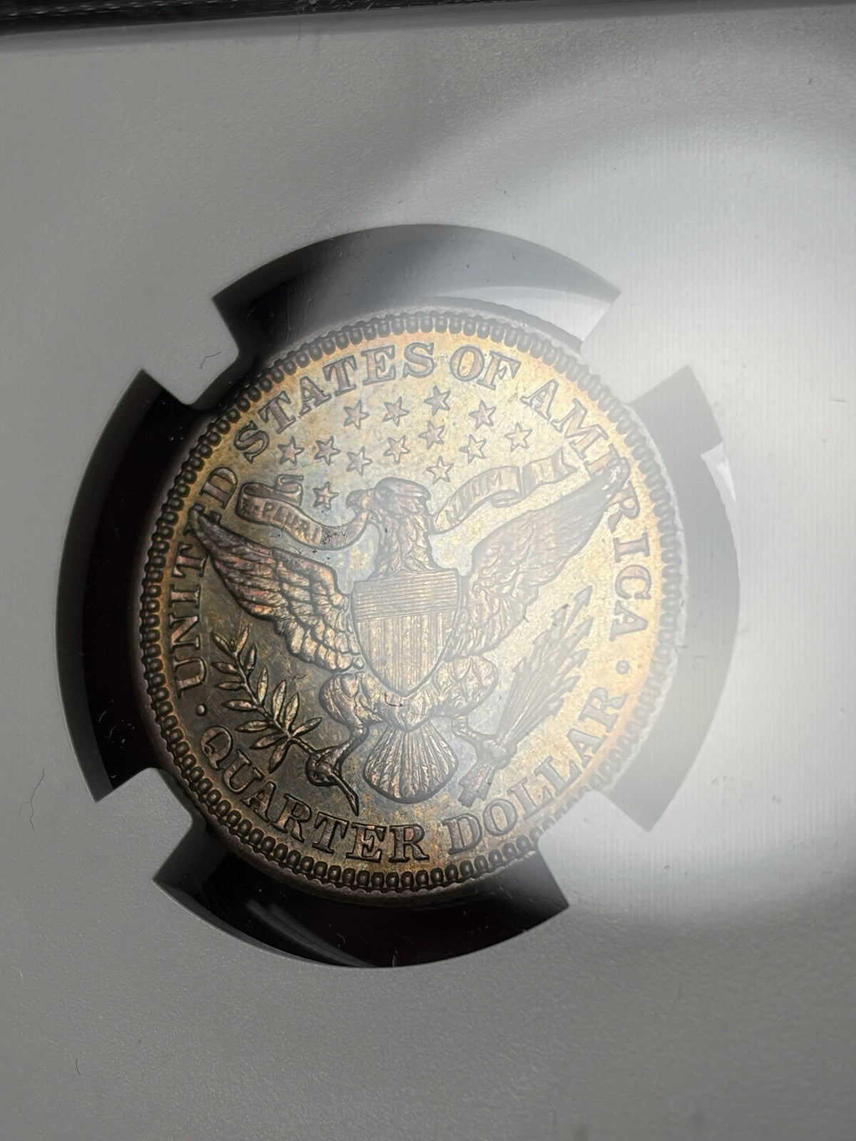 1905 NGC AU Details Barber Quarter Toned