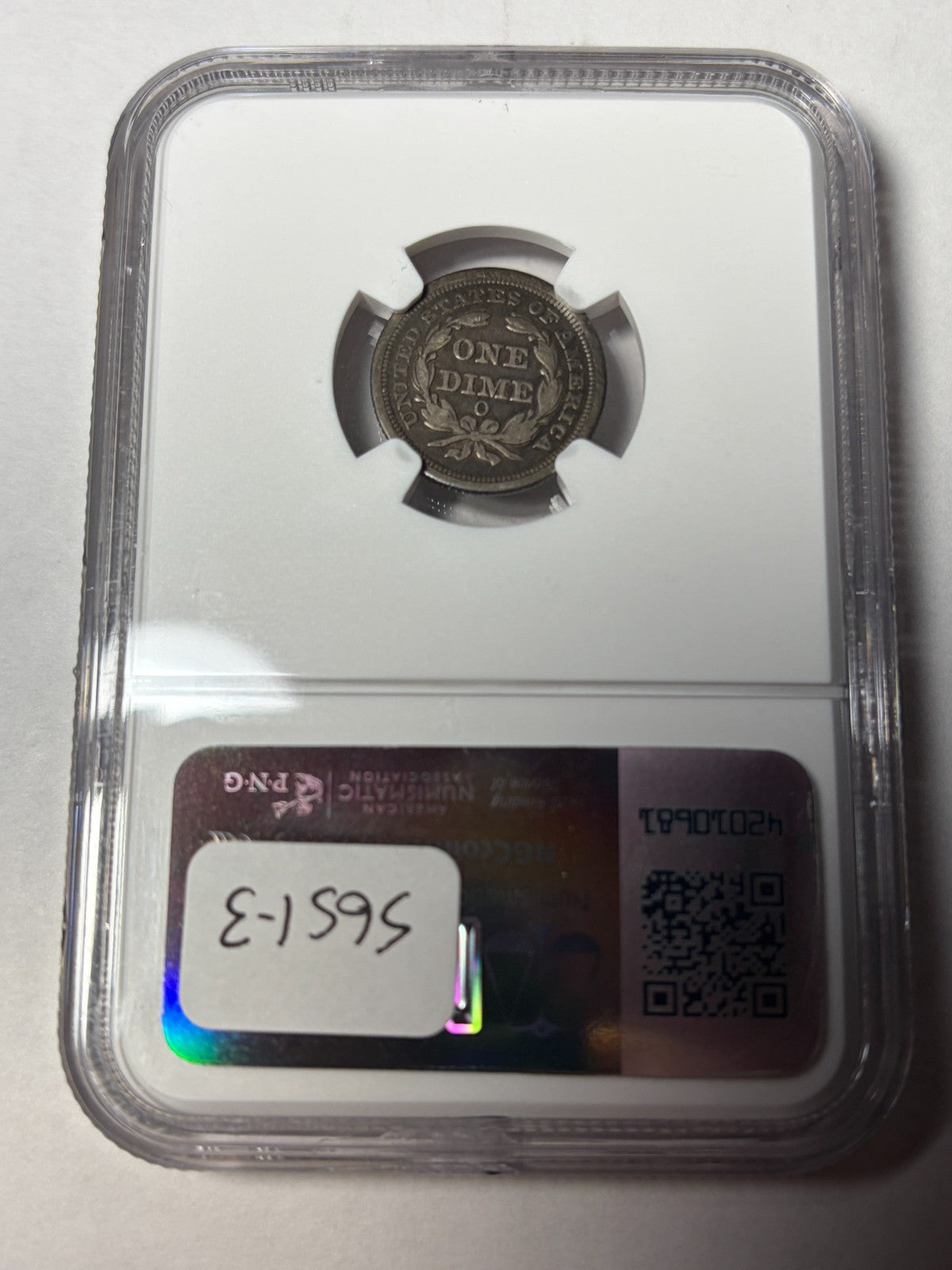 1854-O With Arrows NGC VF20 Seated Liberty Dime