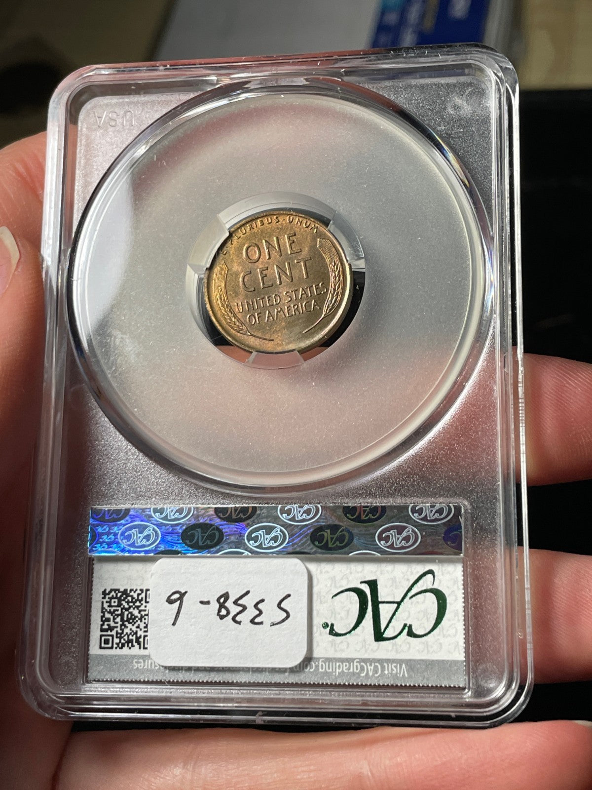 1918-D CACG MS64 RB Lincoln Wheat Cent Red Brown