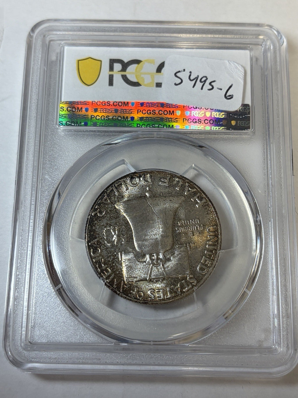 1956 PCGS MS67 CAC Franklin Half Dollar Toned