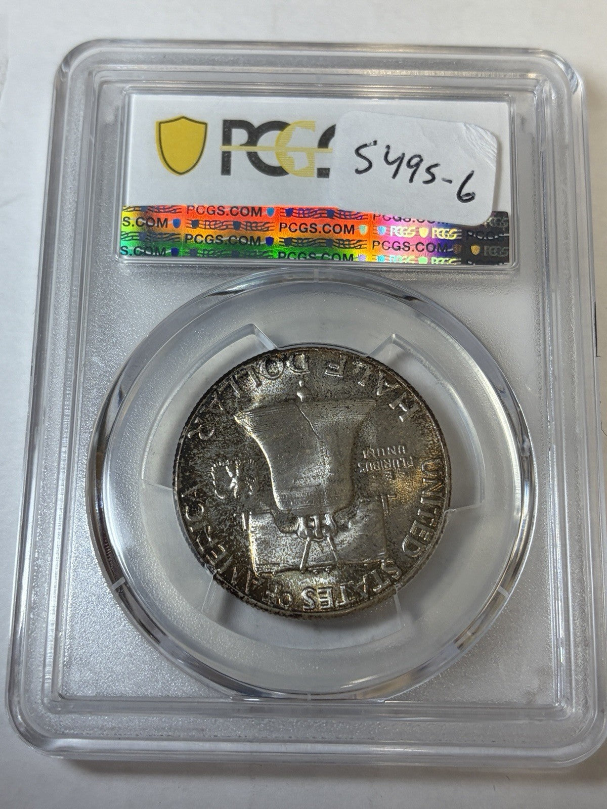 1956 PCGS MS67 CAC Franklin Half Dollar Toned