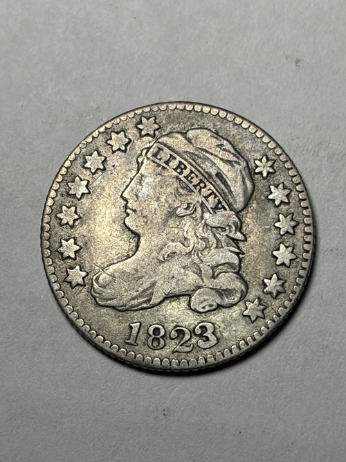 1823/2 Large Es Capped Bust Silver Dime