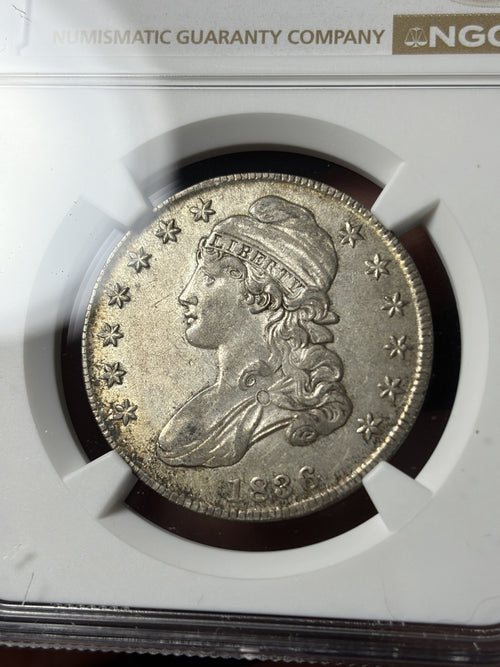 1836 NGC AU55 Capped Bust Half Dollar