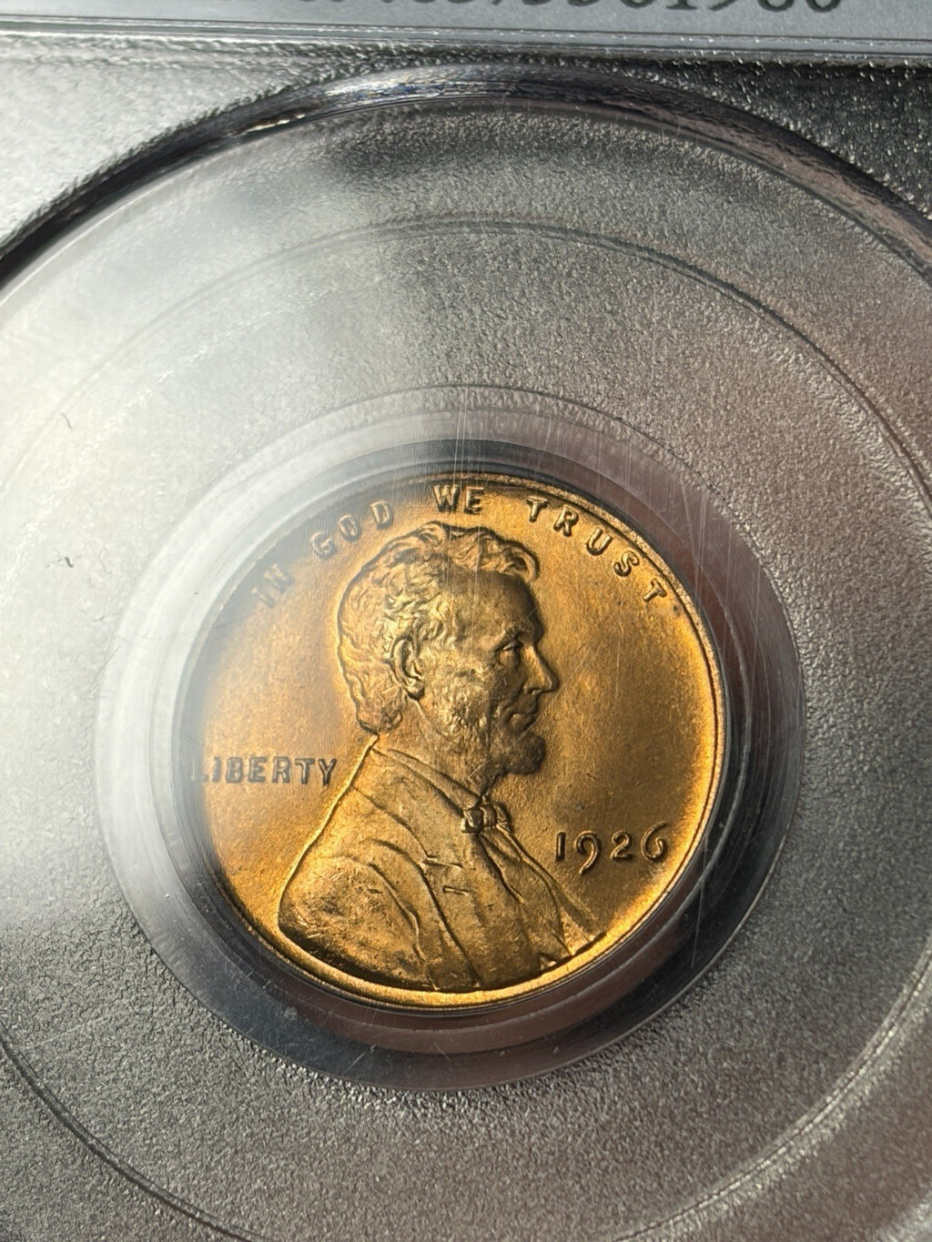 1926 PCGS MS65 RD CAC Lincoln Wheat Cent Old Blue Holder