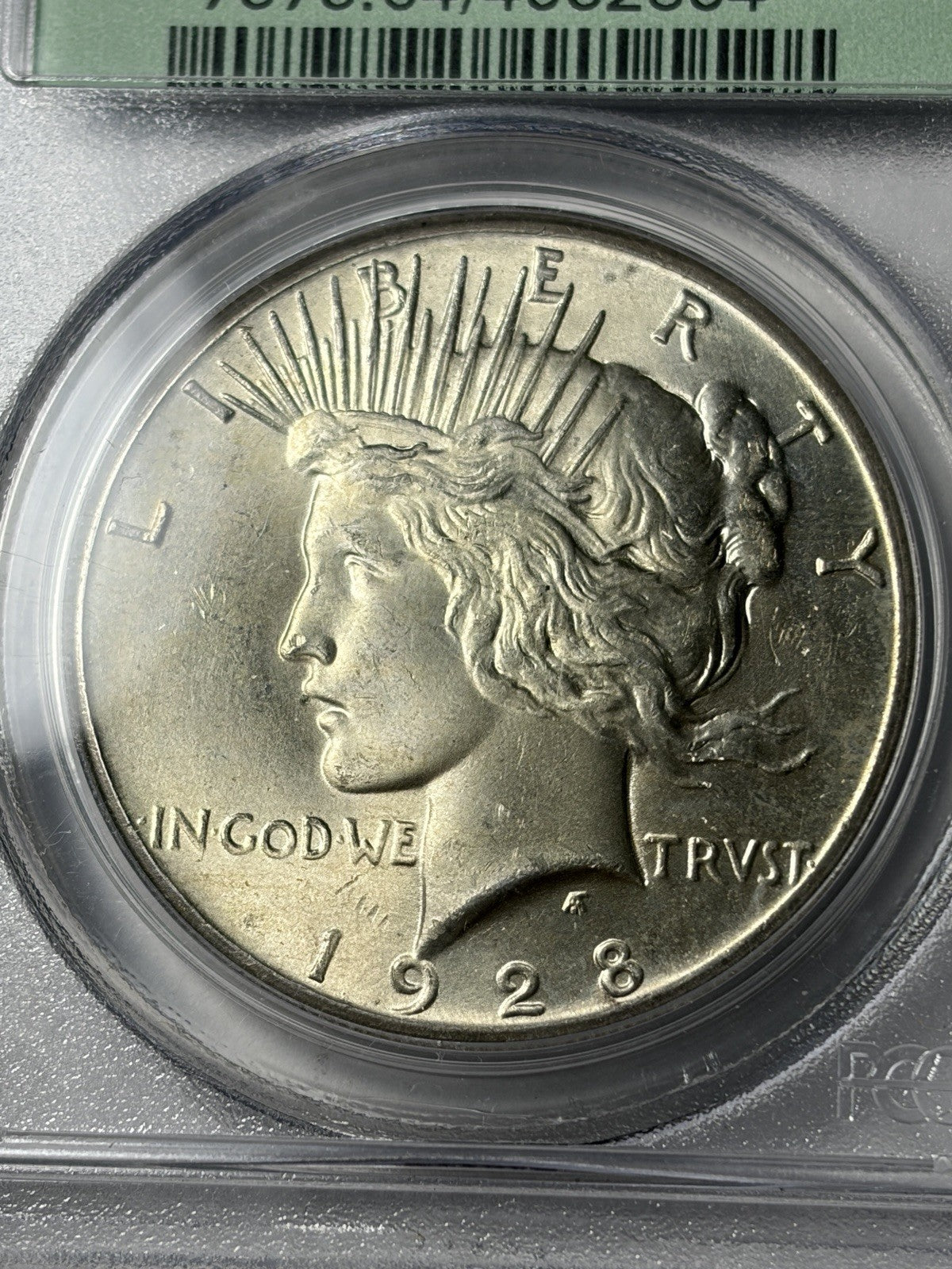 1928 PCGS MS64 Peace Silver Dollar Old Green Holder