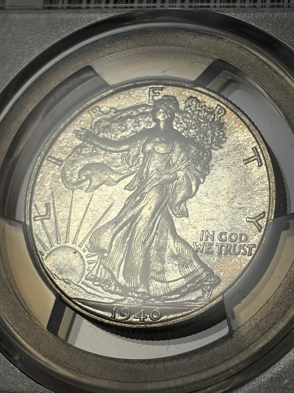 1940 PCGS PR66 Walking Liberty Half Dollar Toned