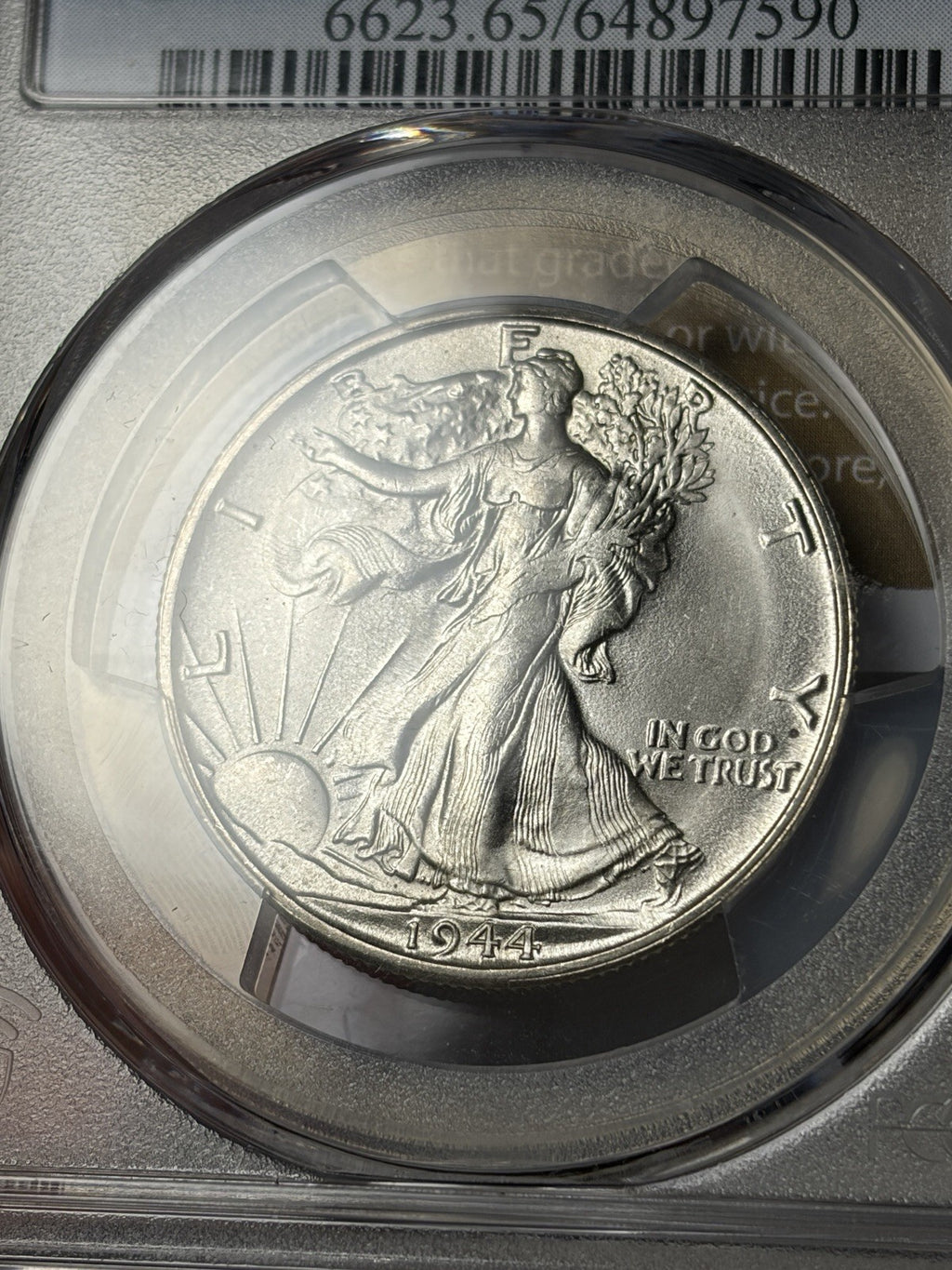 1944-S PCGS MS65 GOLD CAC Walking Liberty Half Dollar