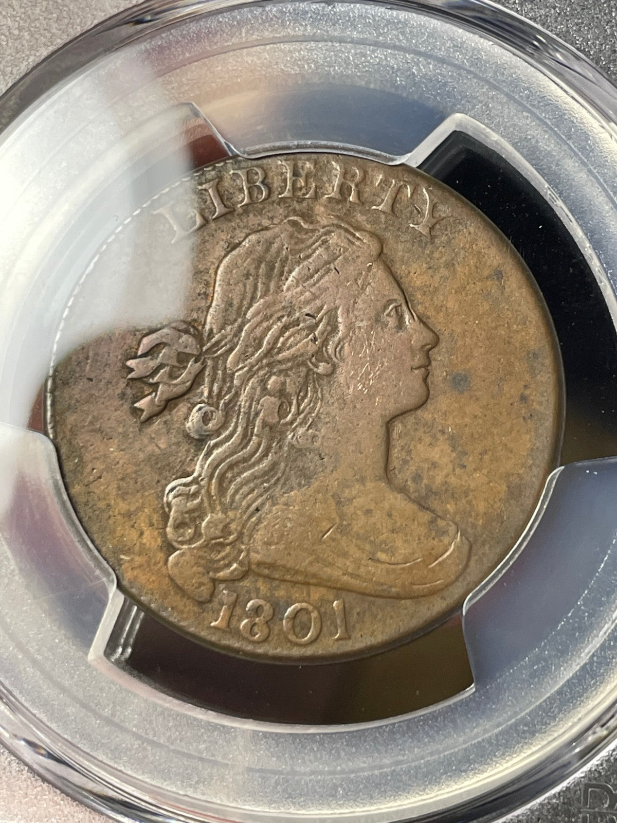 1801 PCGS VF Details Draped Bust Large Cent S-219 3 Errors RARE