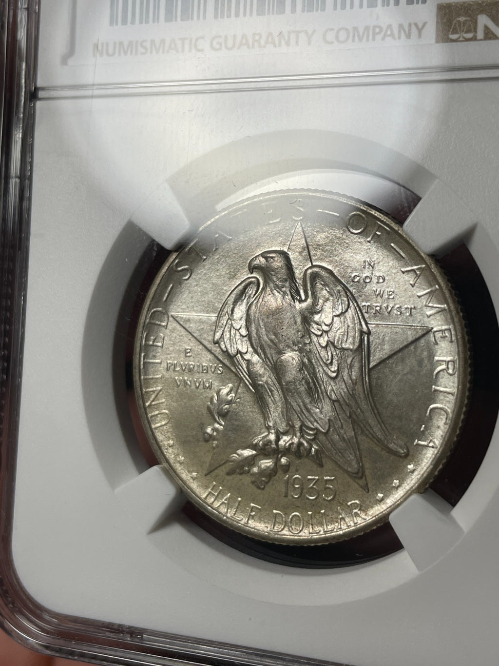 1935-S NGC MS66 CAC Texas Silver Commemorative Half Dollar Original
