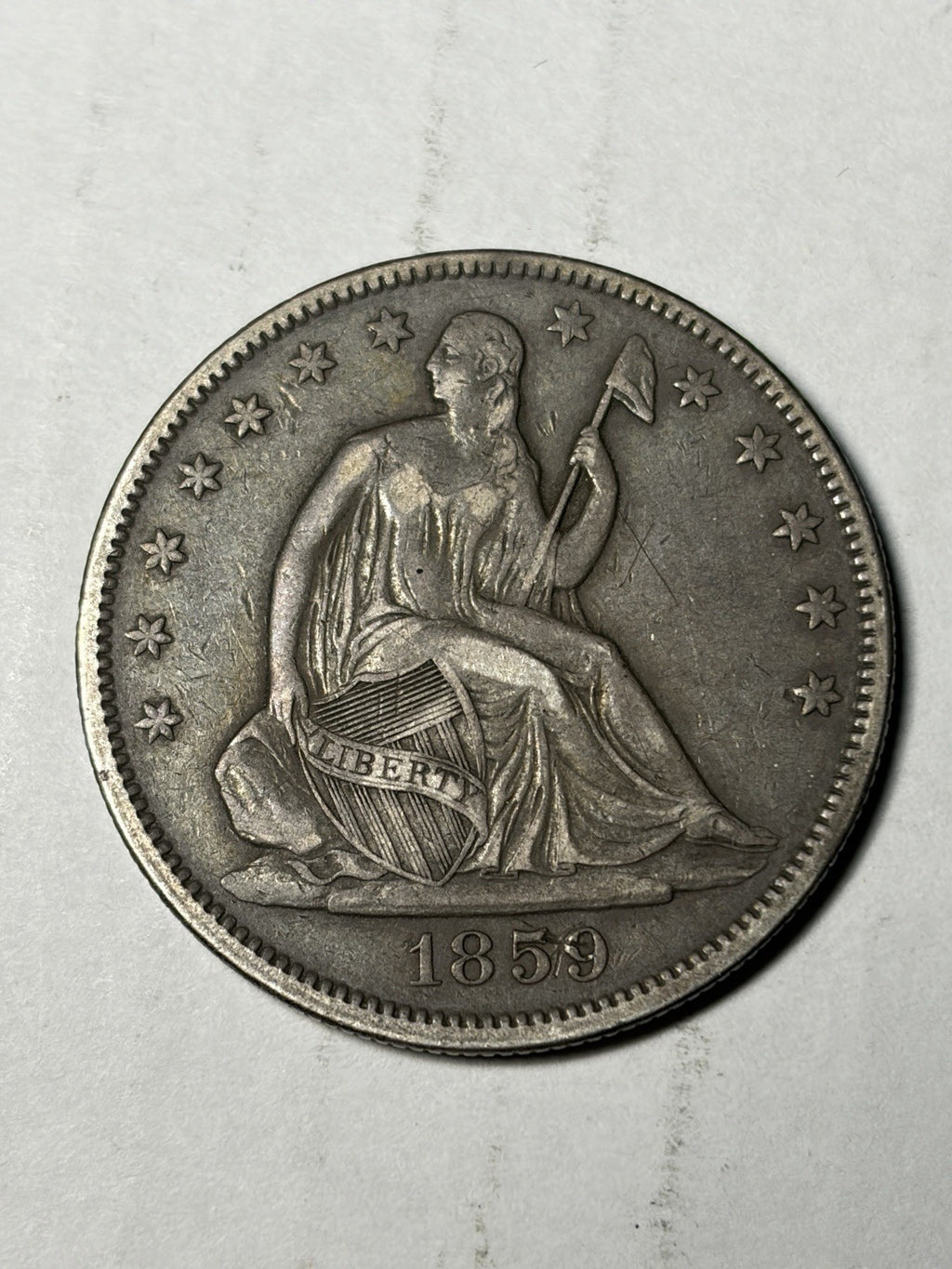 1859 Seated Liberty Half Dollar
