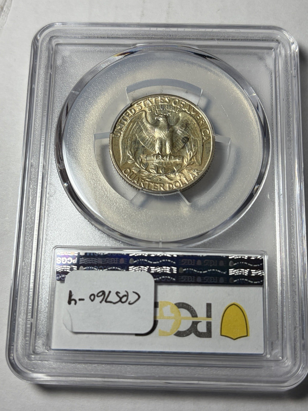 1949-D PCGS MS67 CAC Washington Silver Quarter Toned