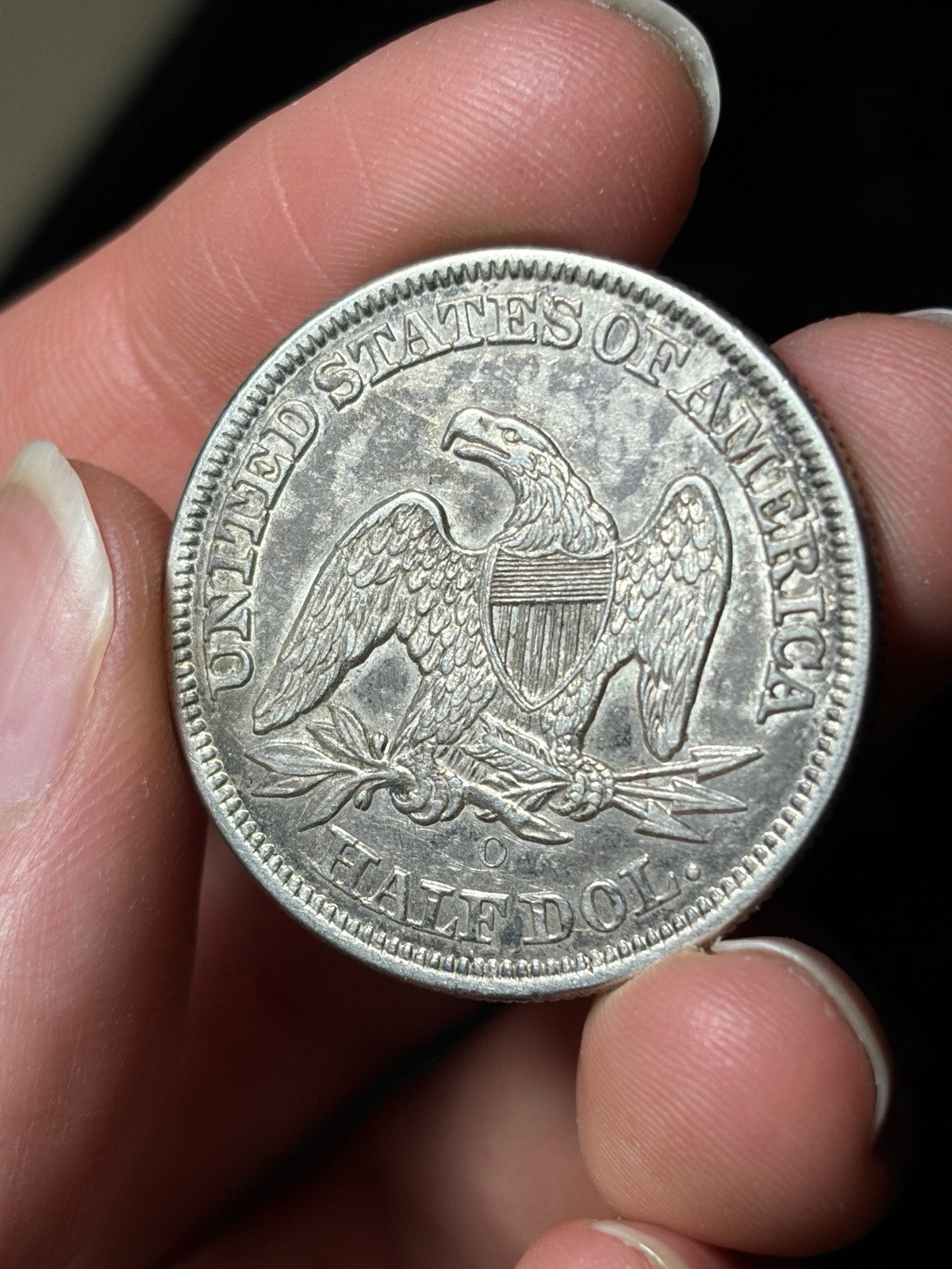 1854-O With Arrows Seated Liberty Half Dollar