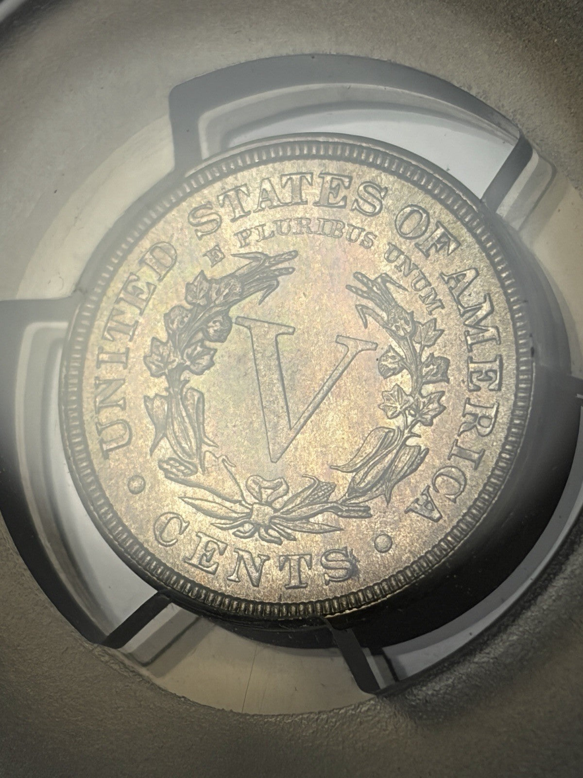 1883 PCGS MS65 With Cents Liberty V Nickel Toned