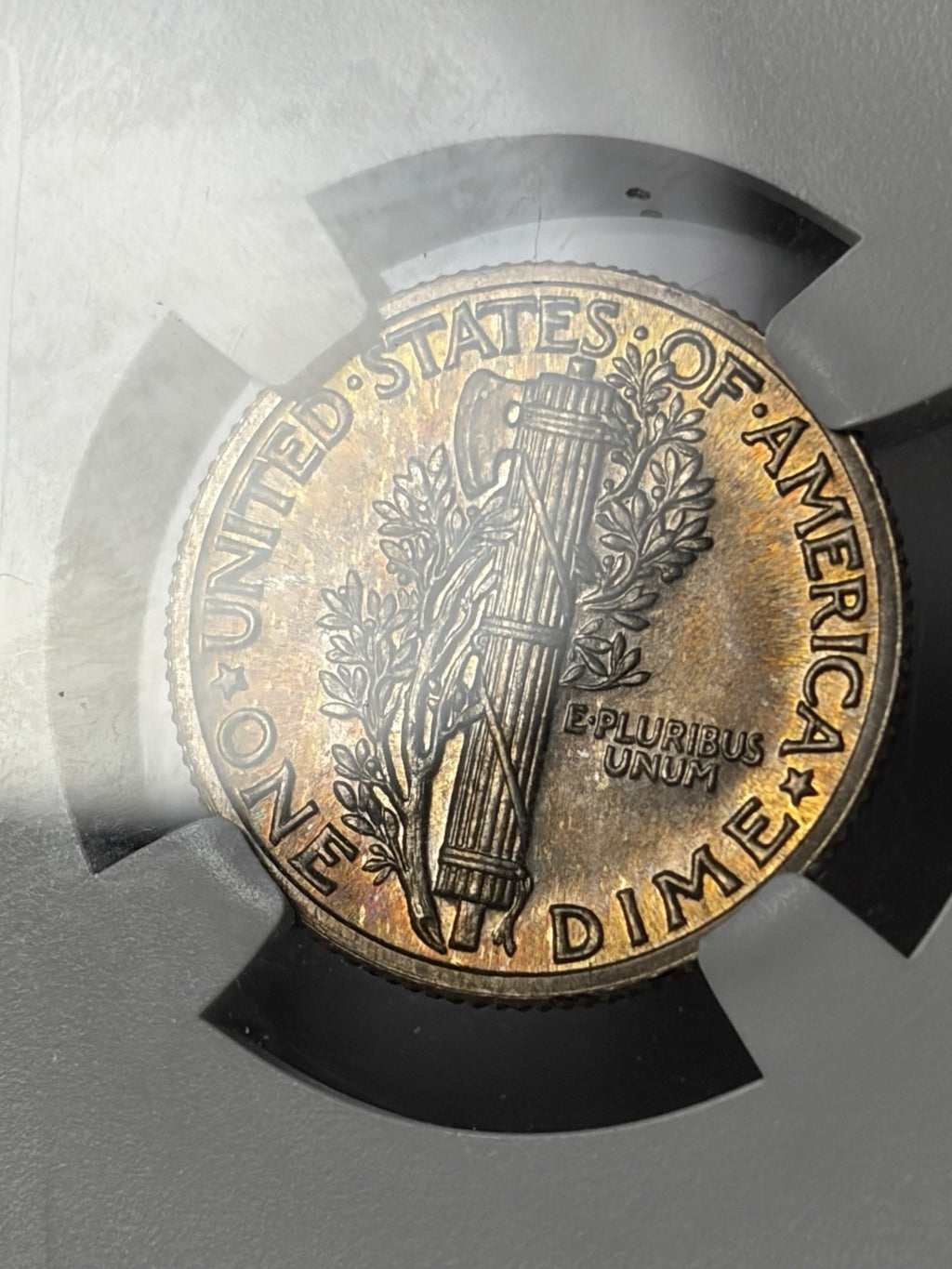 1936 NGC PF67 Mercury Dime Toned