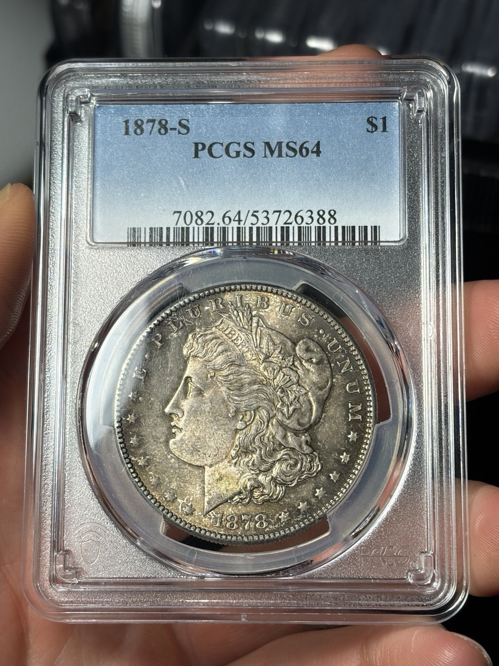 1878-S PCGS MS64 Morgan Silver Dollar Toned
