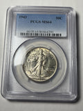 1943 PCGS MS64 Walking Liberty Half Dollar