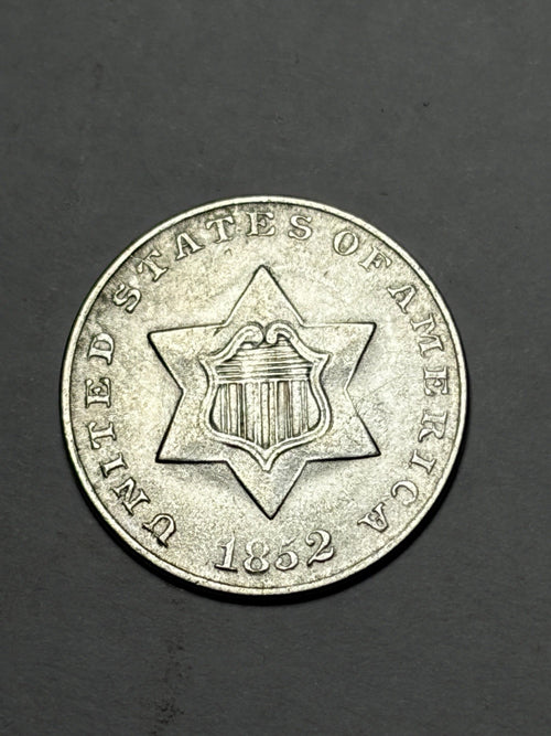 1852 Three Cent Silver Piece 3CS