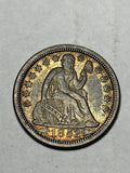 1853 With Arrows Seated Liberty Dime Toned
