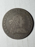 1799 Drapped Bust Dollar 8x5 Stars READ