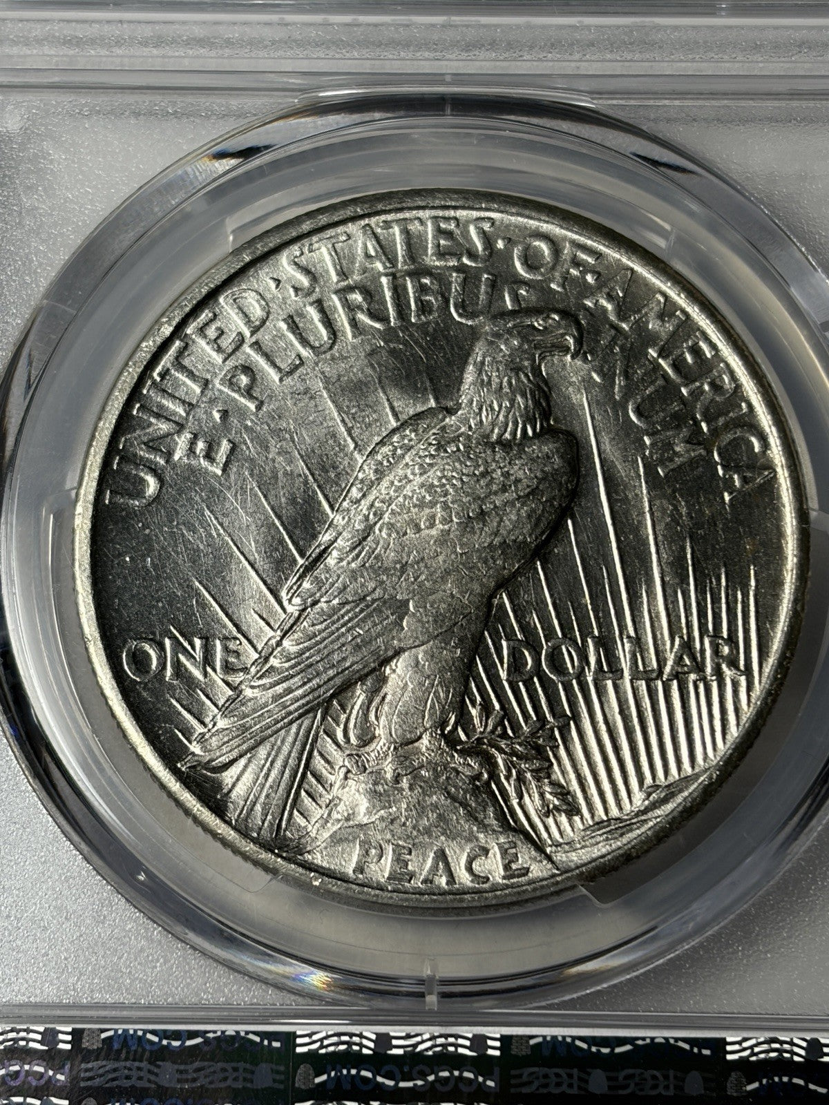 1921 PCGS MS62 Peace Silver Dollar High Relief