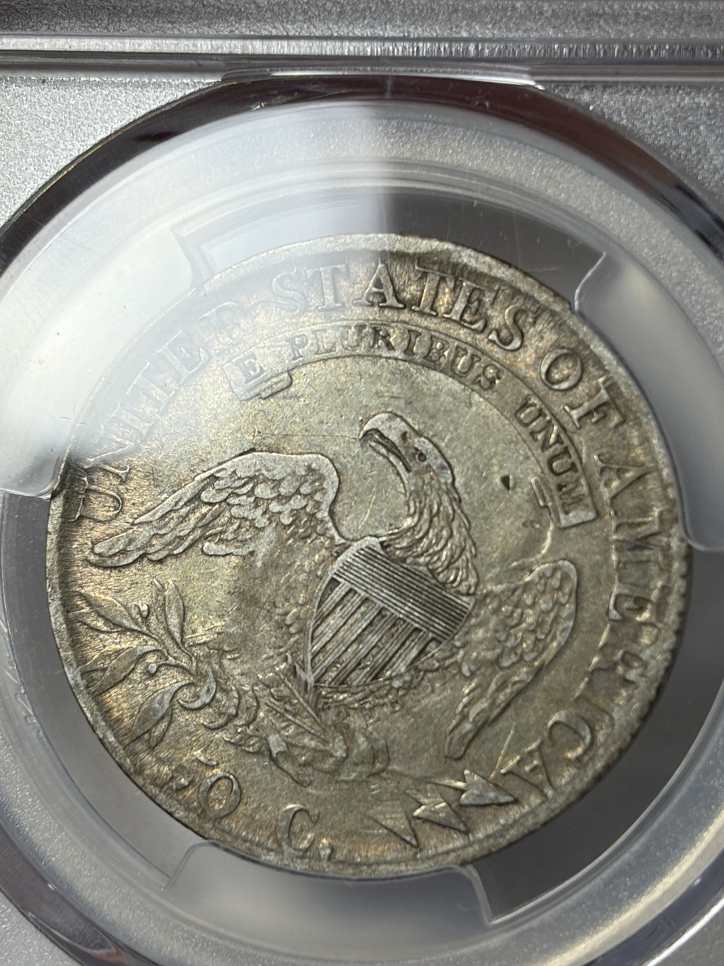 1814 PCGS XF40 CAC Capped Bust Half Dollar O-102a Toned