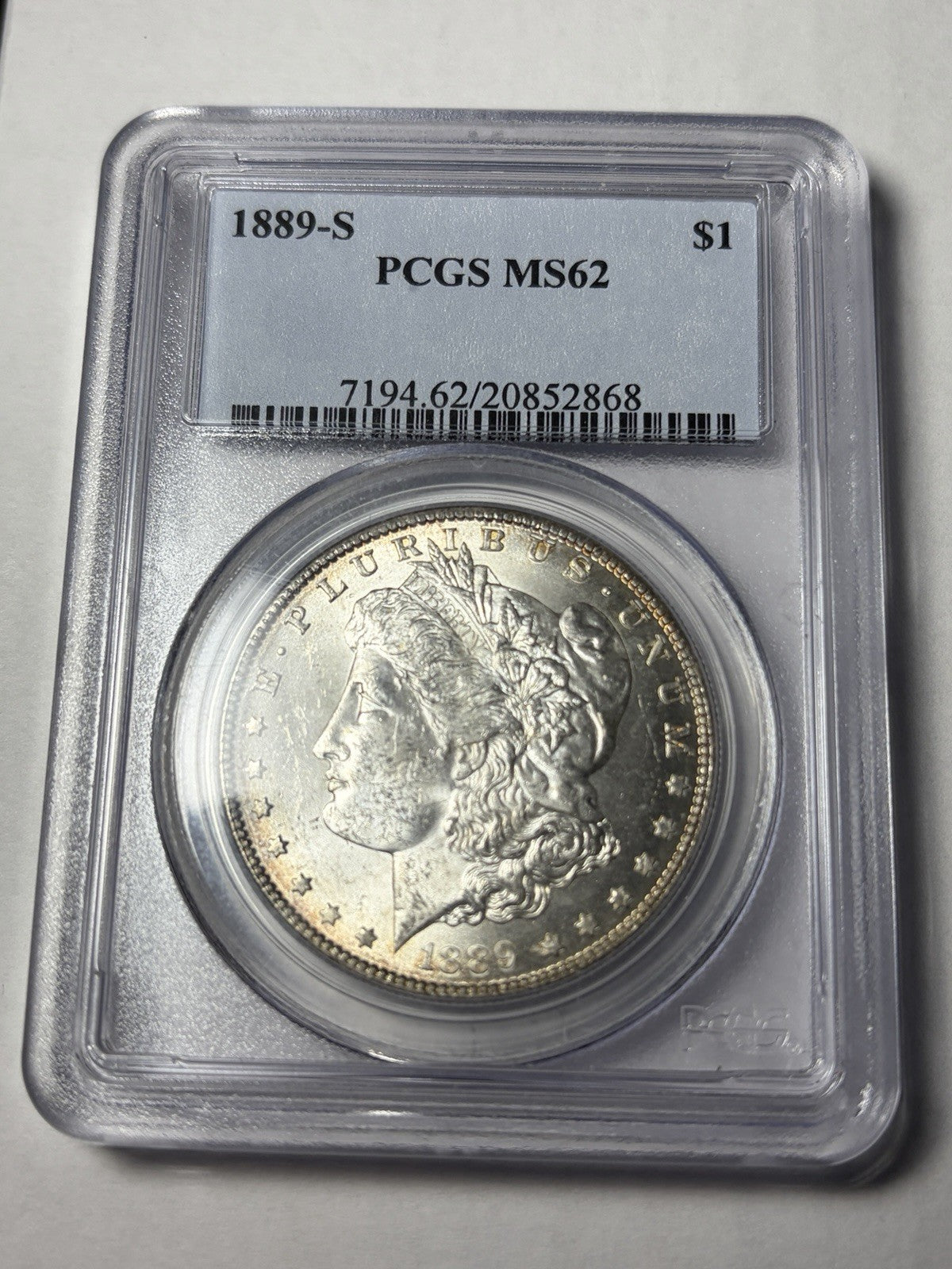 1889-S PCGS MS62 Morgan Silver Dollar