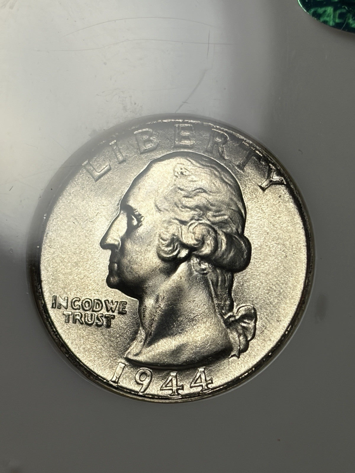 1944 NGC MS67 CAC Washington Silver Quarter Old Fatty Holder