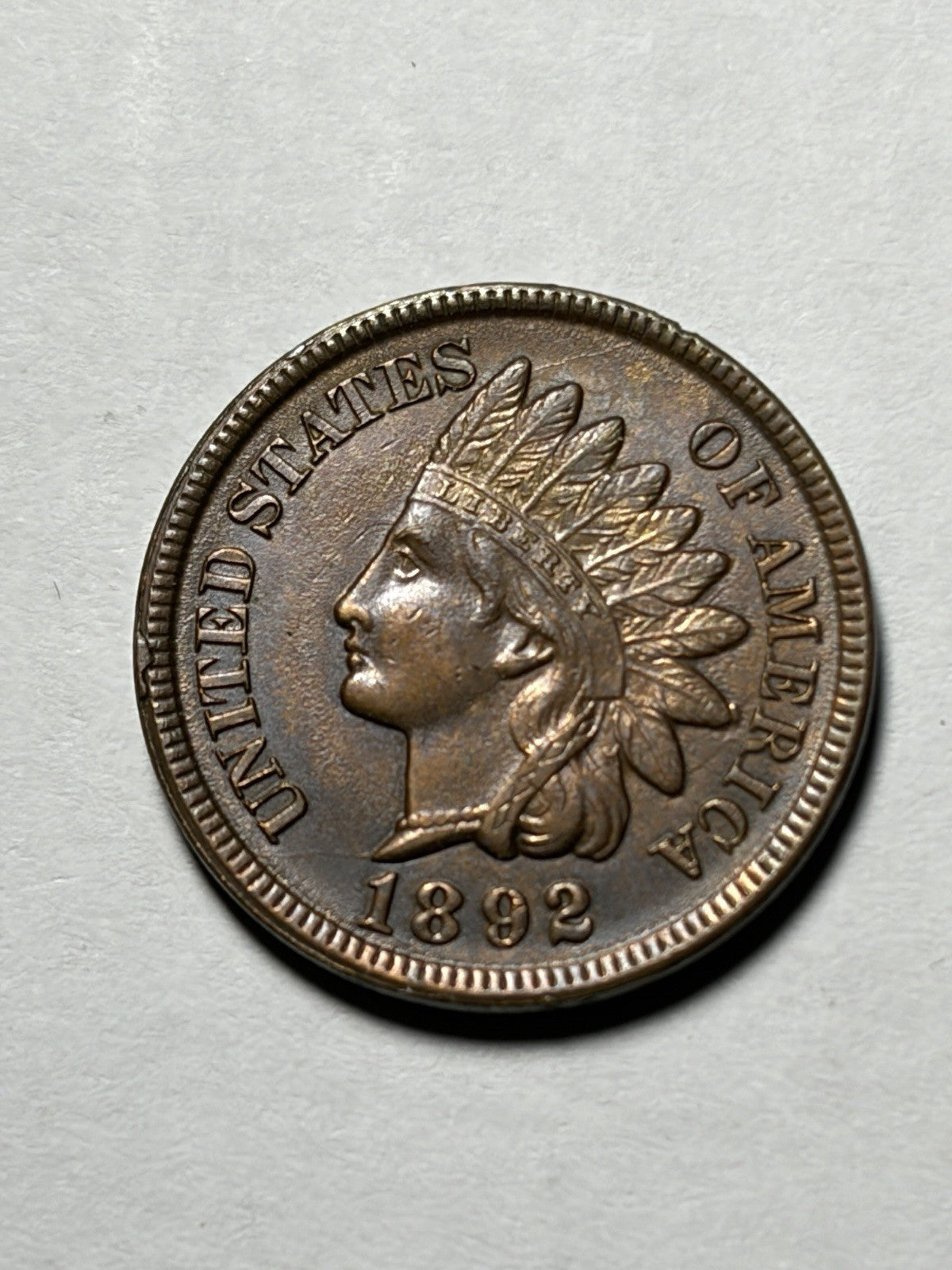 1892 Indian Head Cent Details