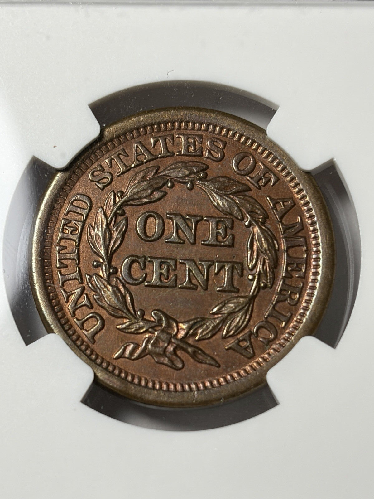 1849 NGC AU Details Braded Hair Large Cent