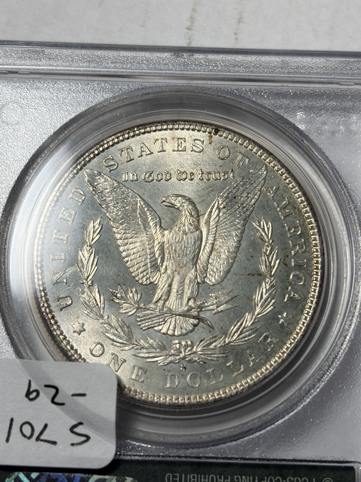 1898-S PCGS MS63 Morgan Dollar Old Green Holder