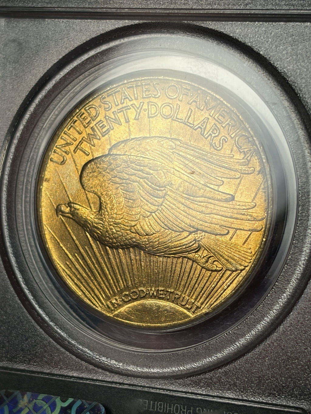 1915-S PCGS MS65 Saint Gaudens Double Eagle Gold Toned OGH Old Holder