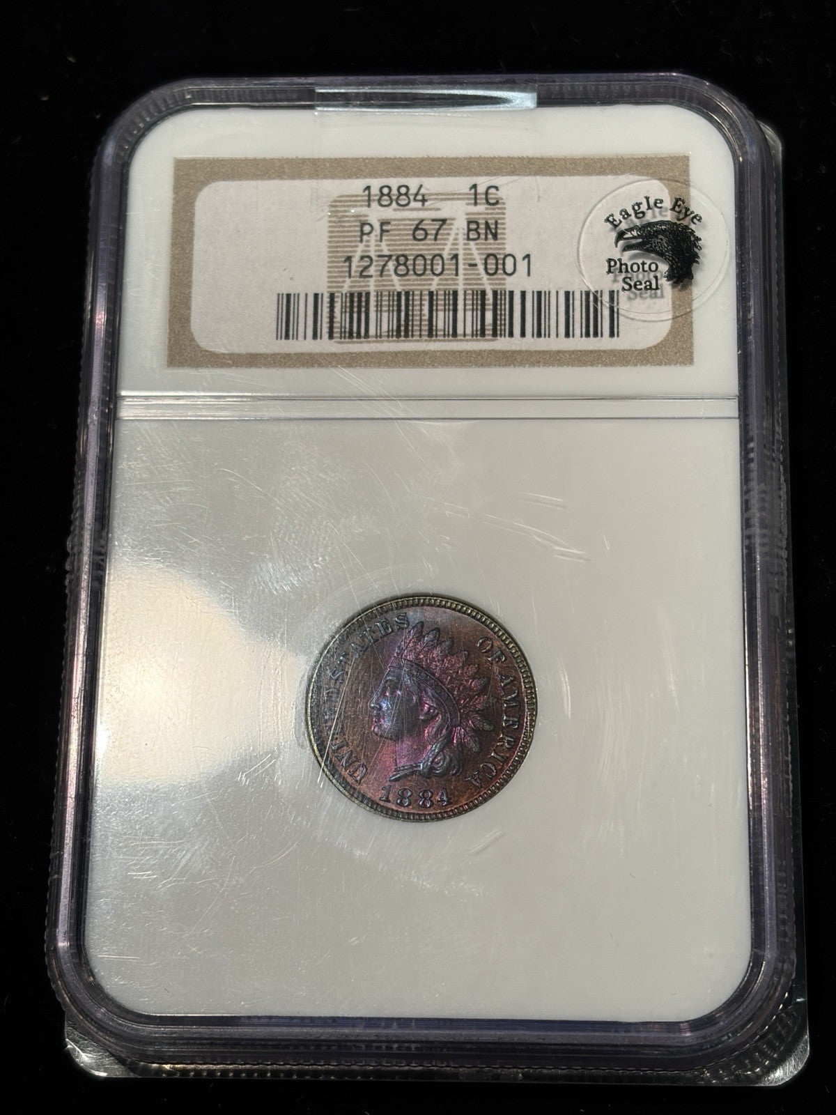 1884 NGC PF67 BN Indian Head Cent Eagle Eye Proof