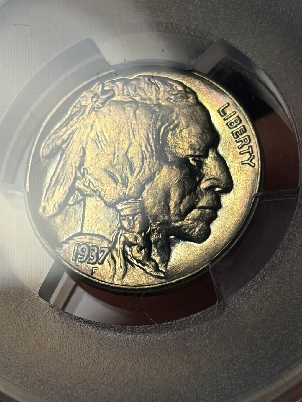 1937 PCGS MS67+ CAC Buffalo Nickel Toned Nice!