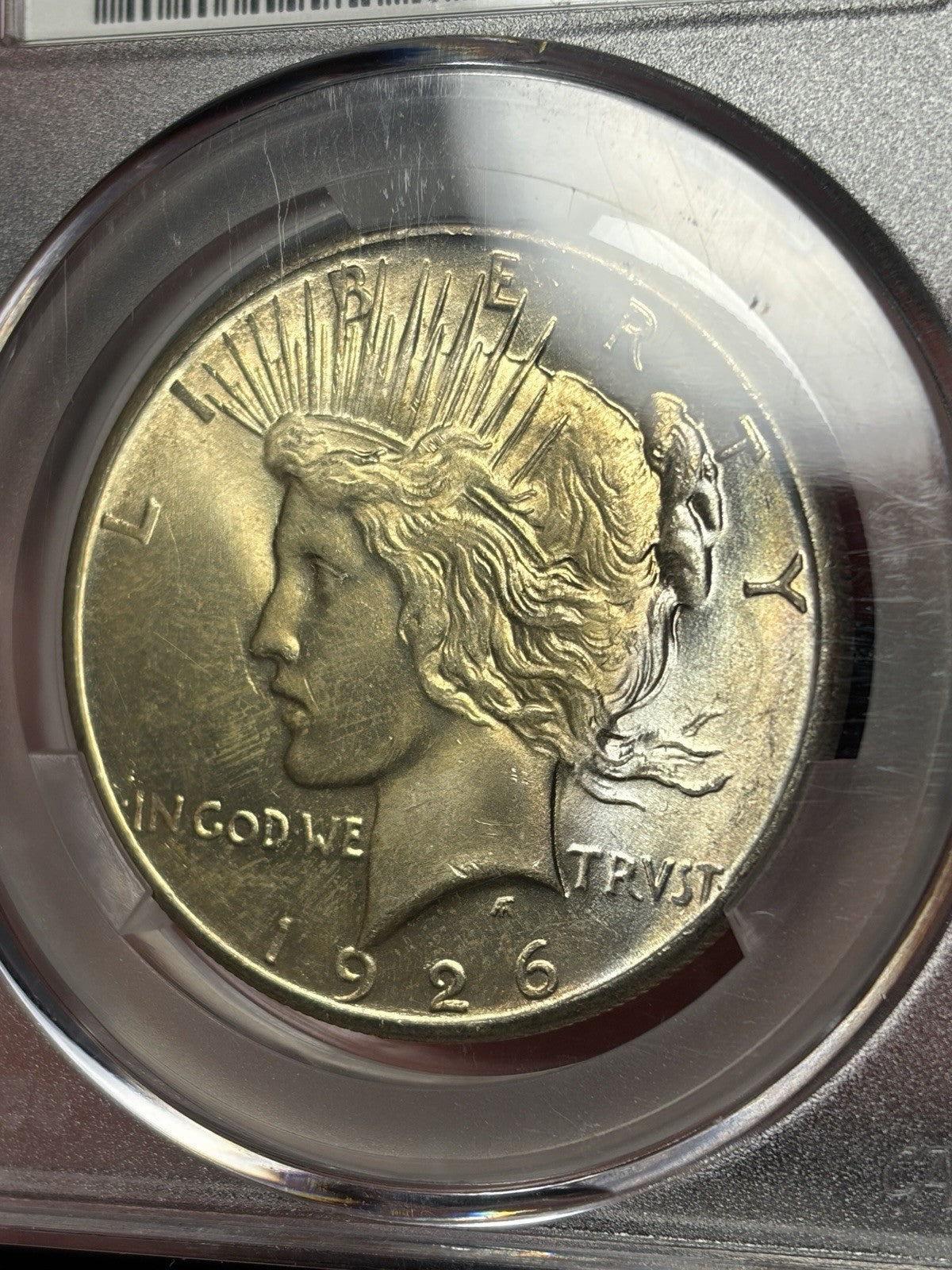 1926 CACG MS65 Peace Silver Dollar Toned Nicely