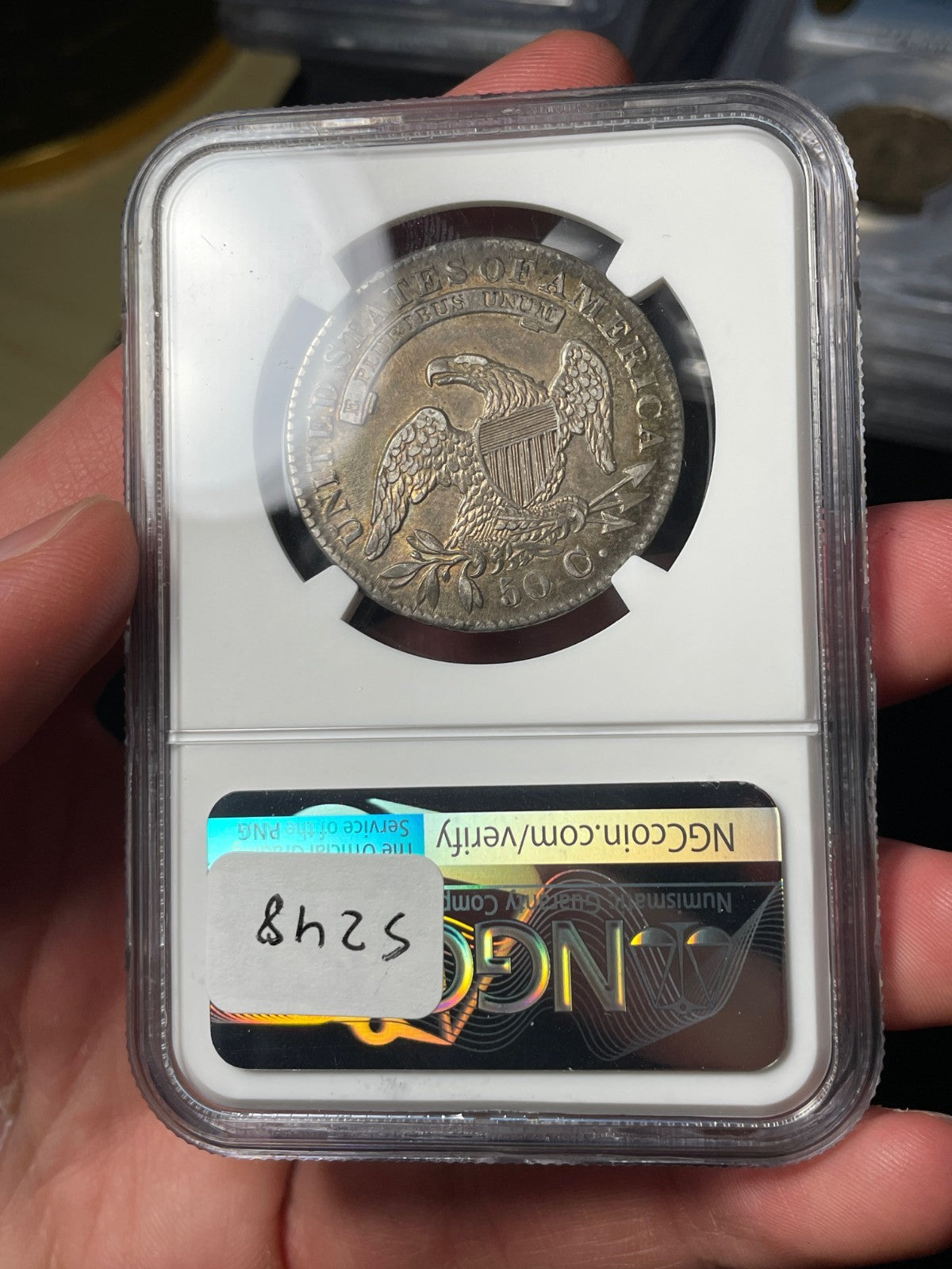 1832 NGC AU53 Capped Bust Half Dollar Lightly Toned