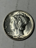 1945-S Micro S Mercury Silver Dime Uncirculated