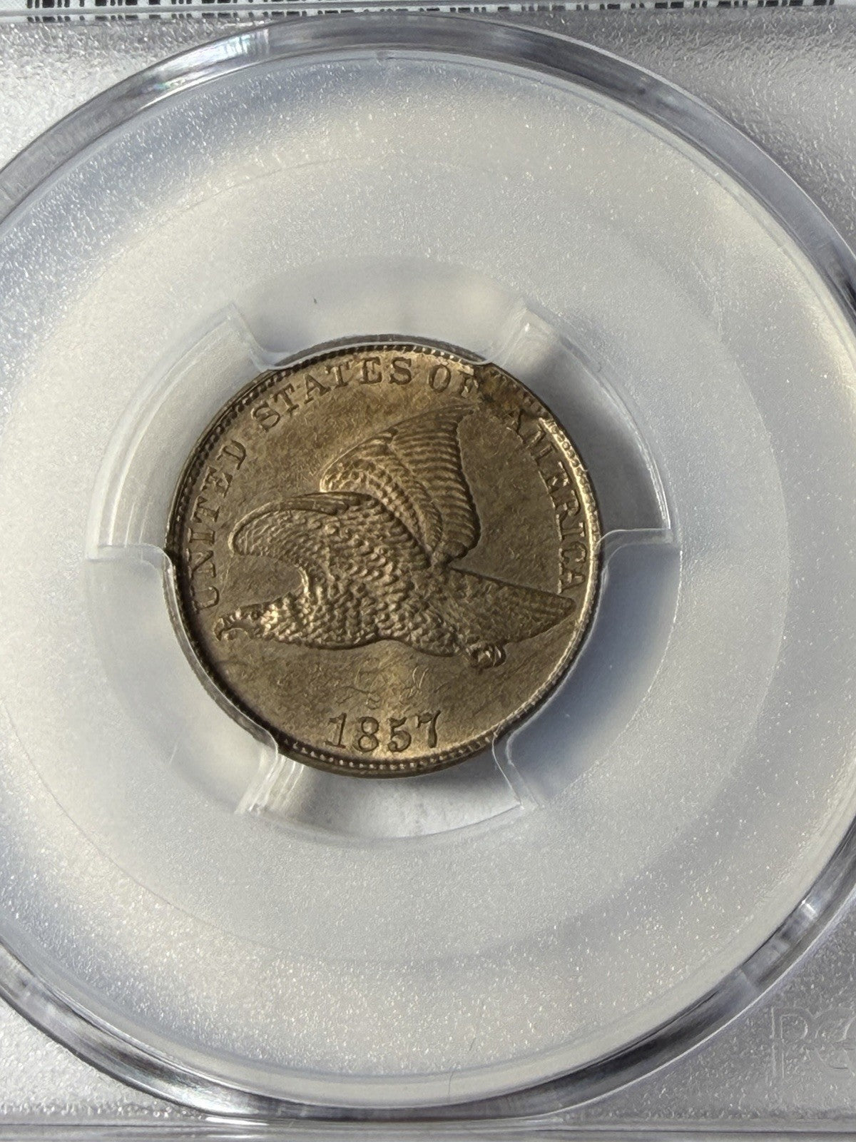 1857 PCGS Genuine Flying Eagle Graffiti Set