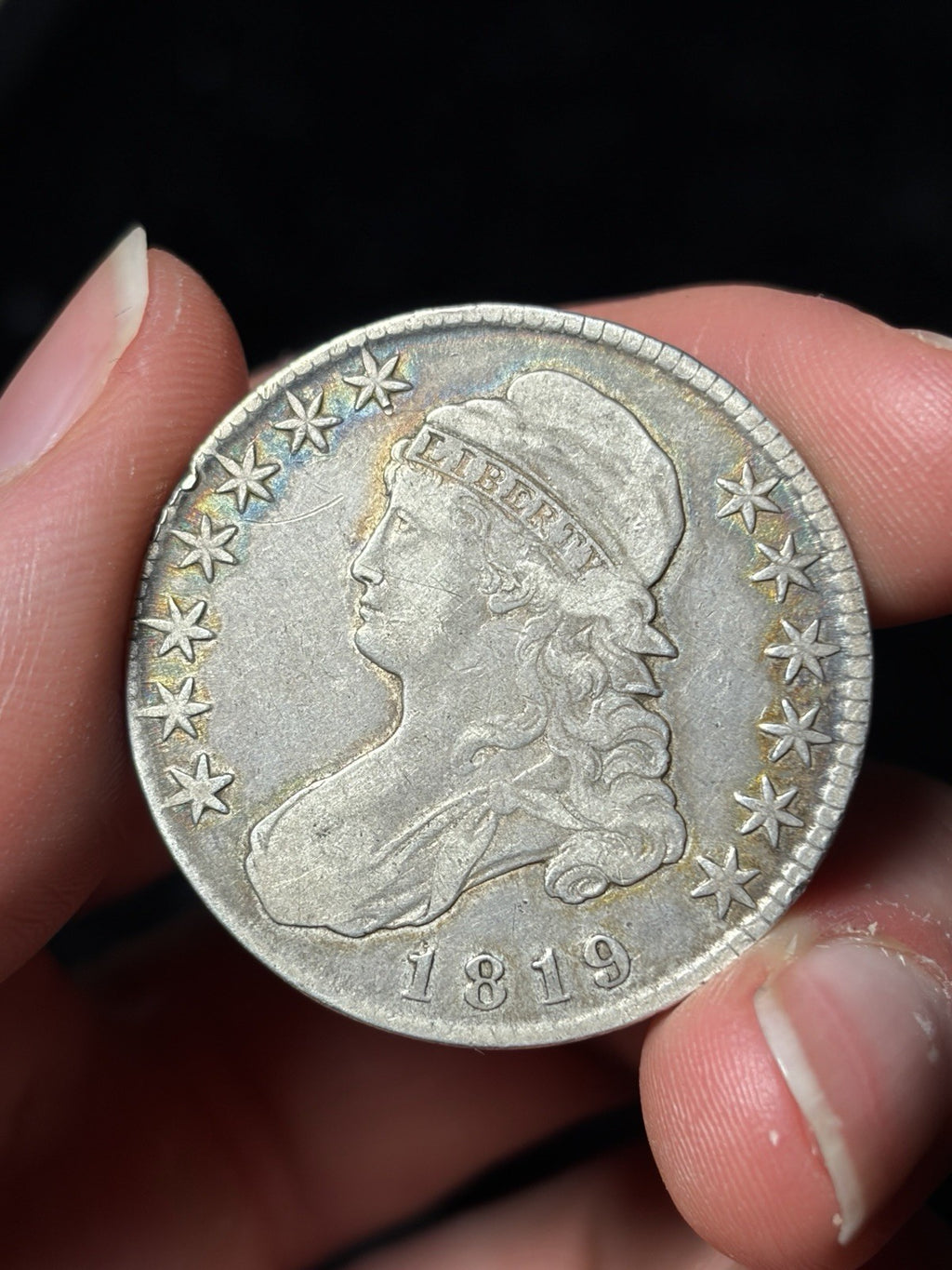 1819 Capped Bust Half Dollar Toned