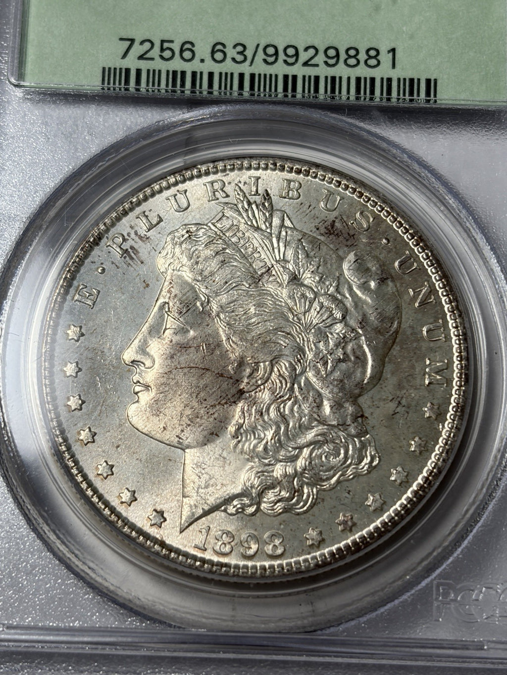 1898-S PCGS MS63 Morgan Dollar Old Green Holder
