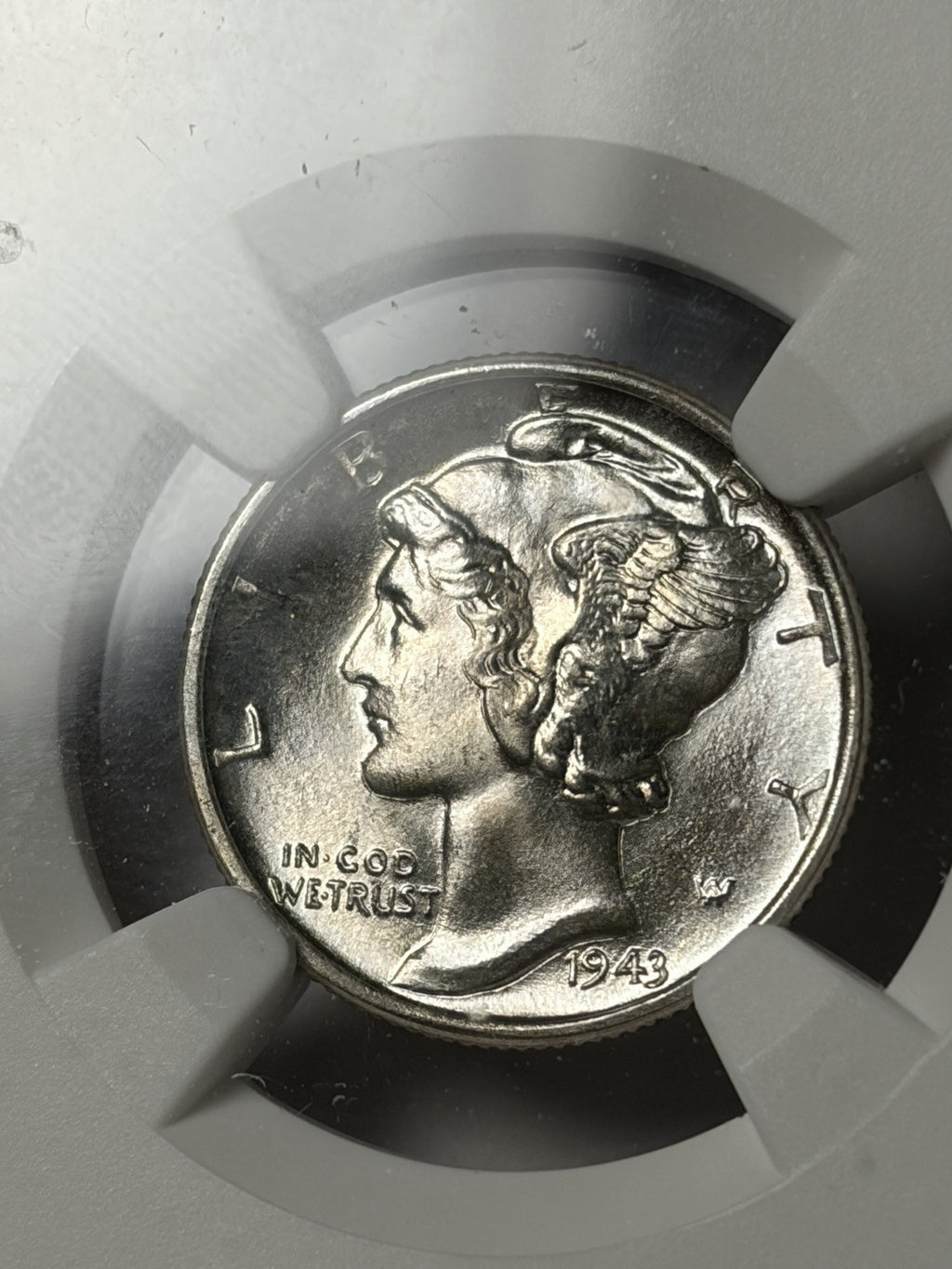 1943-D NGC MS68 FB Mercury Dime