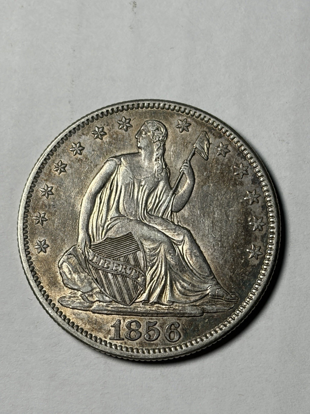 1856 Seated Liberty Half Dollar Toned
