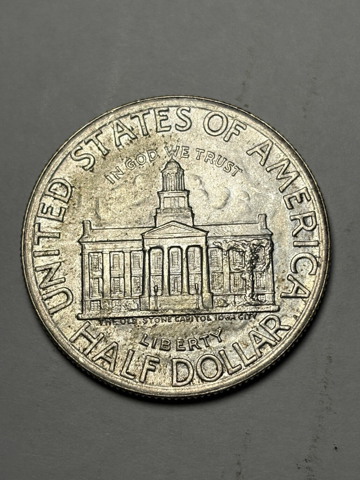 1946 Iowa Commemorative Half Dollar Uncirculated Toned