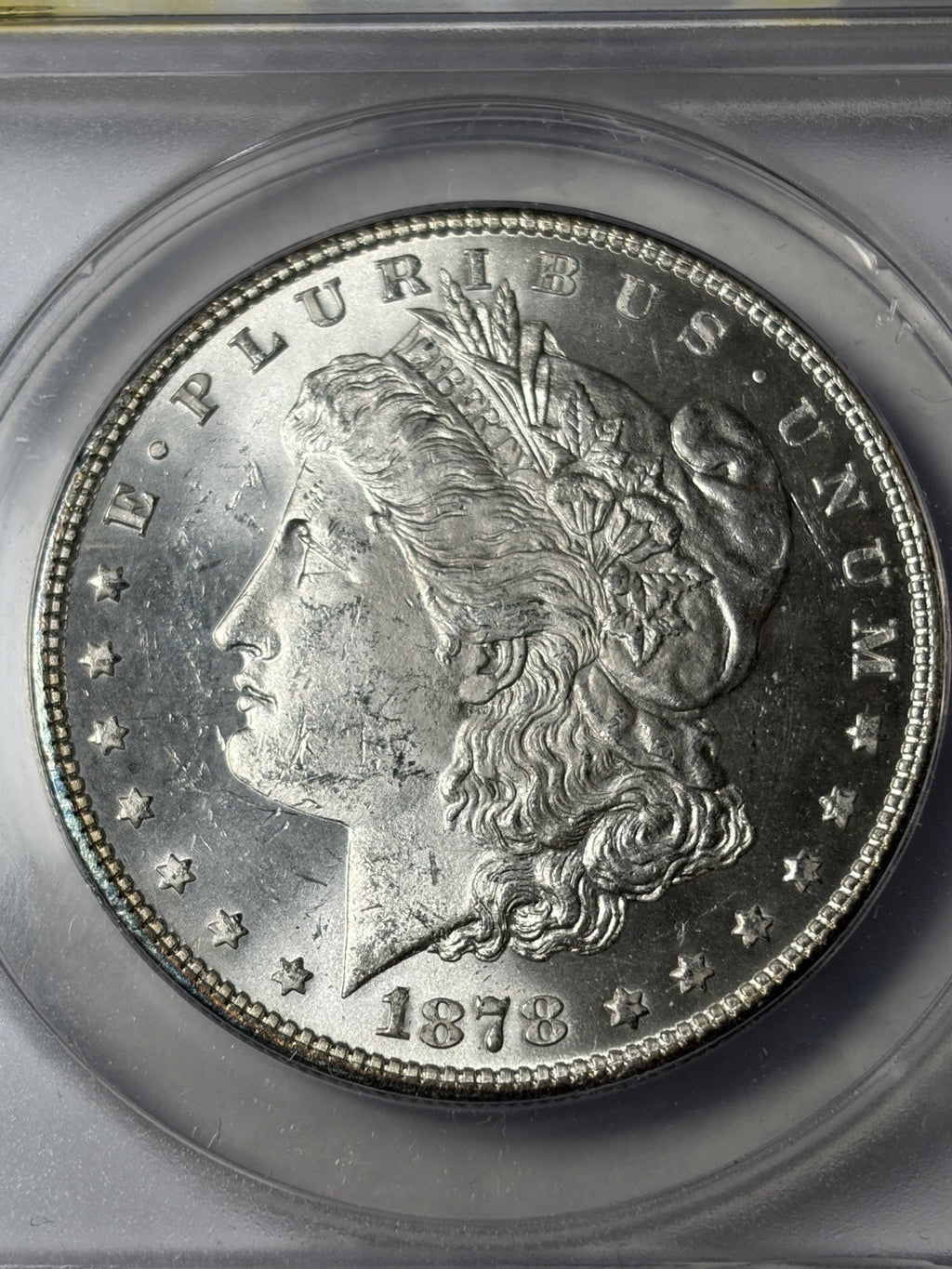 1878 7TF Reverse 1878 ANACS MS63 Morgan Silver Dollar