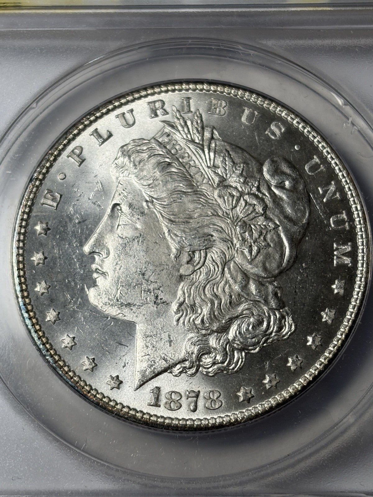 1878 7TF Reverse 1878 ANACS MS63 Morgan Silver Dollar