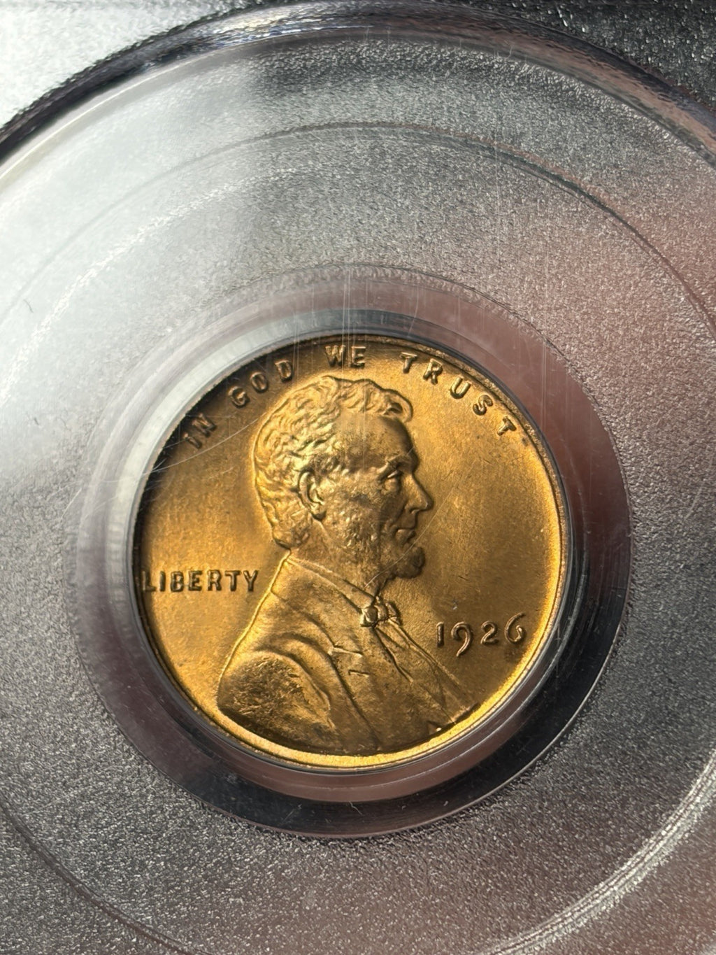 1926 PCGS MS65 RD CAC Lincoln Wheat Cent Old Blue Holder