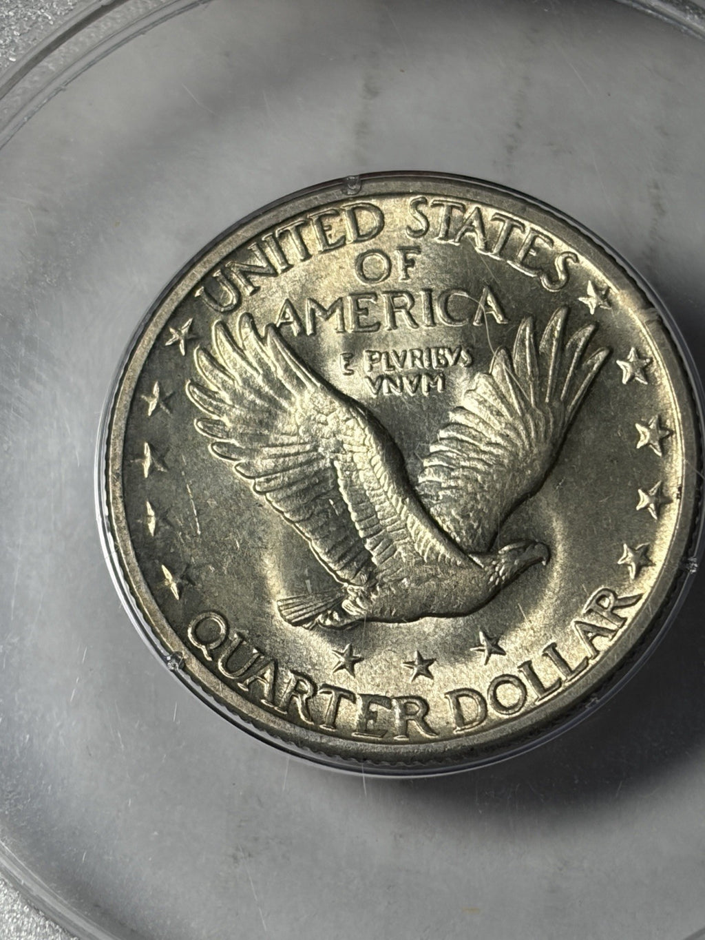 1917-D PCGS MS64 Type 2 Standing Liberty Quarter Rattler