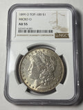 1899-O Micro O NGC AU55 Morgan Silver Dollar TOP-100