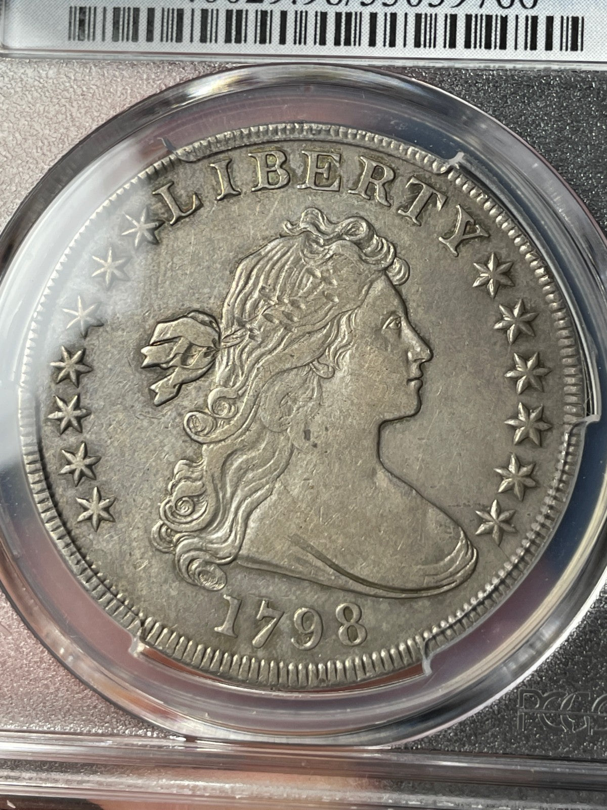 1798 PCGS XF Detail Draped Bust Silver Dollar BB-112 Beautiful, Light Damage