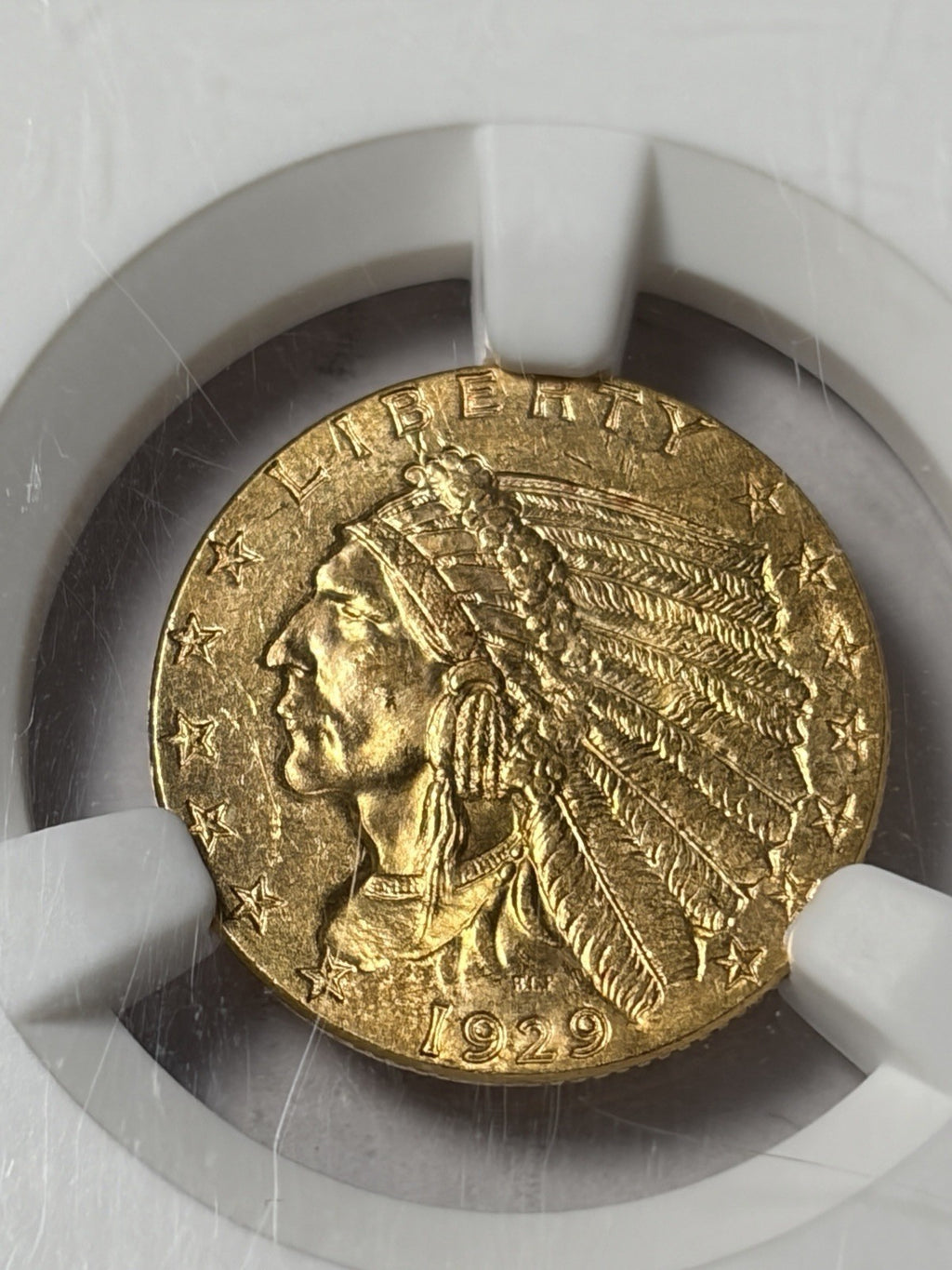 1929 NGC MS63 CAC Indian Head Gold Quarter Eagle