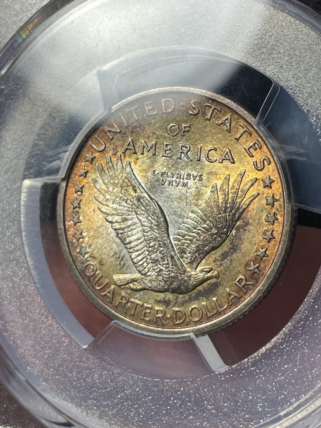 1917 PCGS MS65 FH Standing Liberty Quarter Toned